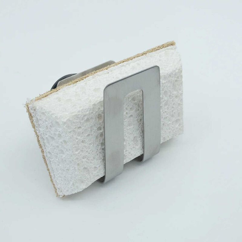 Ecovask Happy Sinks Sponge Holder - Stainless Steel image number 3